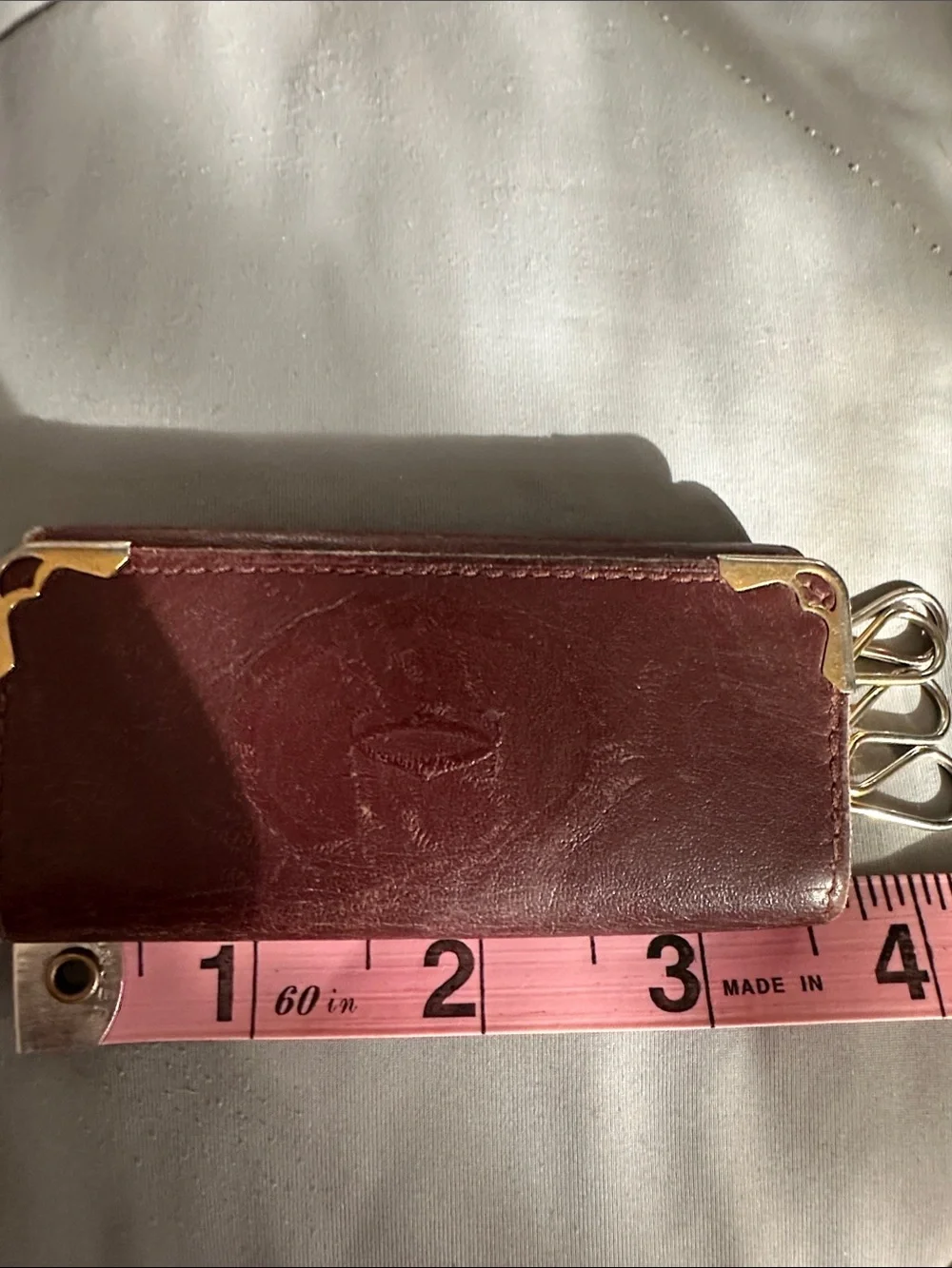 Vintage Cartier Burgundy Leather Key Holder